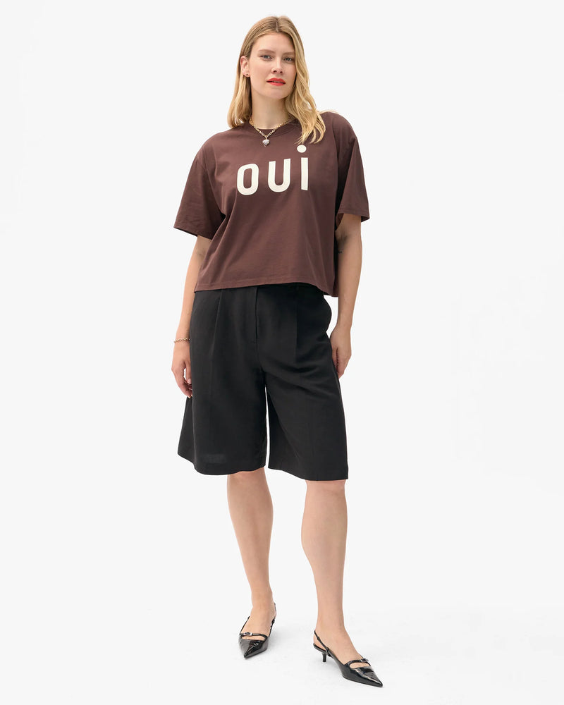 Clare V. Le Carre Tee - Oui - Chocolate