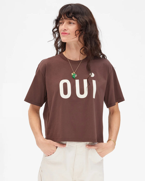 Clare V. Le Carre Tee - Oui - Chocolate