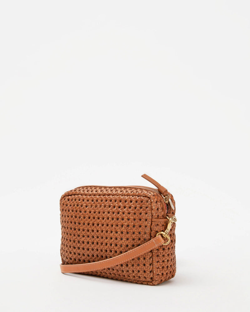 Clare V. Midi Sac Rattan Tan