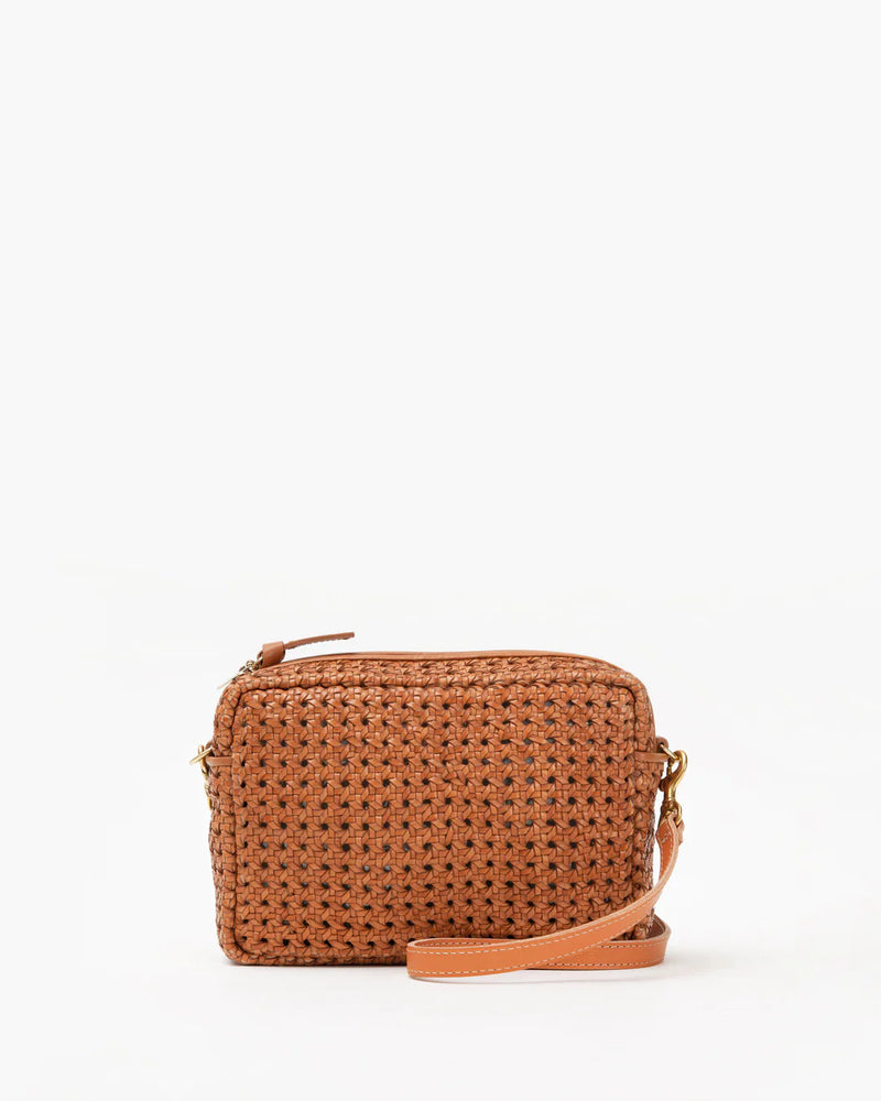 Clare V. Midi Sac Rattan Tan