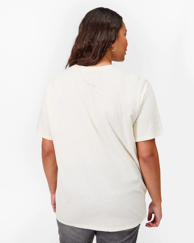Clare V. Original Tee - Cotton/Linen Fete de la Musique - Cream