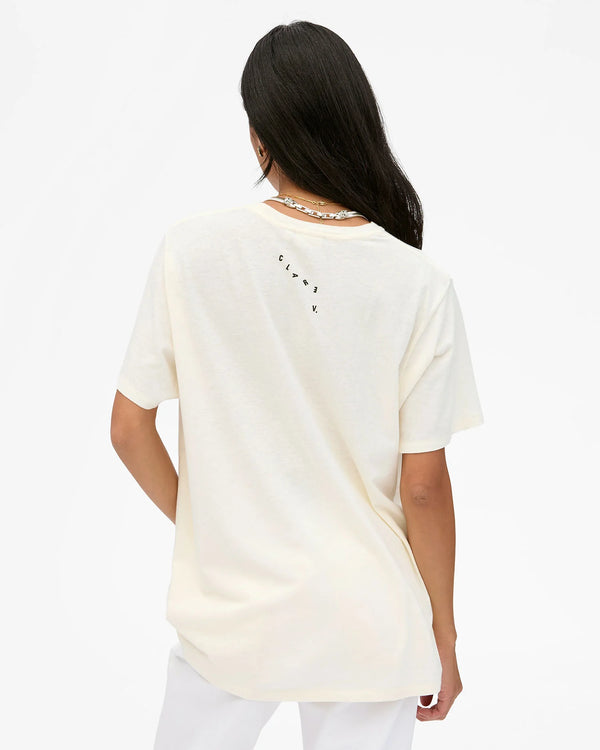 Clare V. Original Tee - Cotton/Linen Liberte - Cream