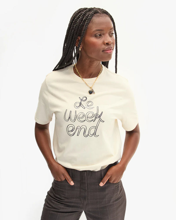 Clare V. Original Tee Le Weekend Cream