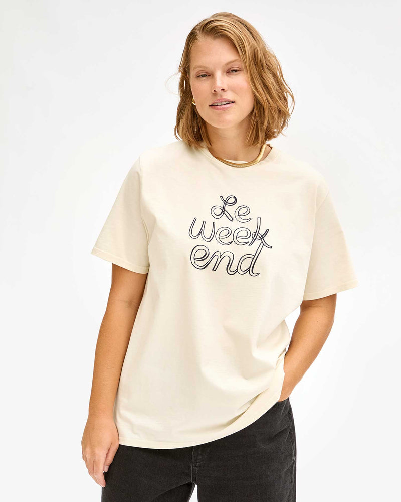 Clare V. Original Tee Le Weekend Cream