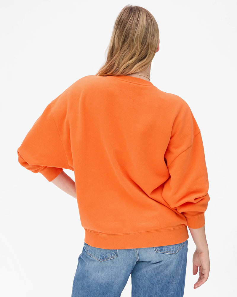 Clare V. Oversized Sweatshirt - Flocked Beaucoup Cool - Zucca