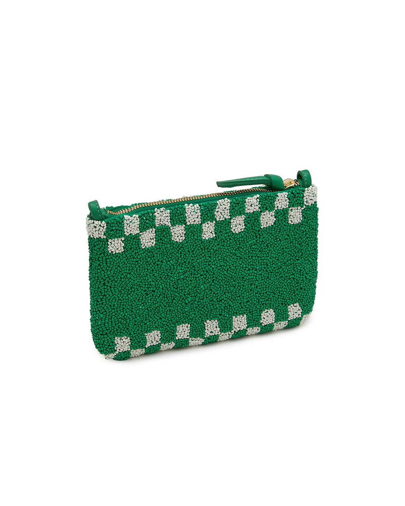 Clare V. Wallet Clutch w/ Tabs Beaded Le Vibe Multi Color