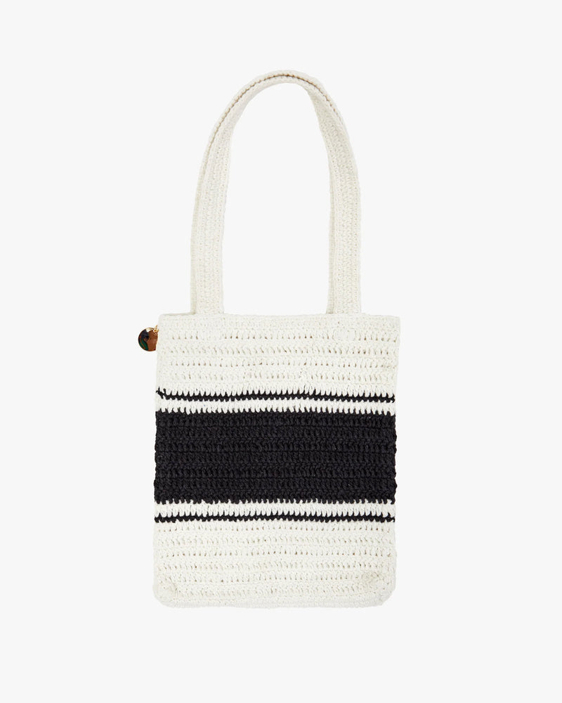 Clare V. Cosette Crochet Ciao White/Black