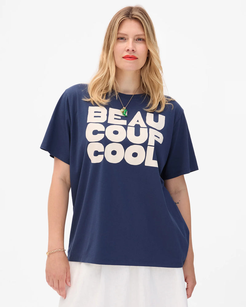 Clare V. Original Tee - Beaucoup Cool - Navy
