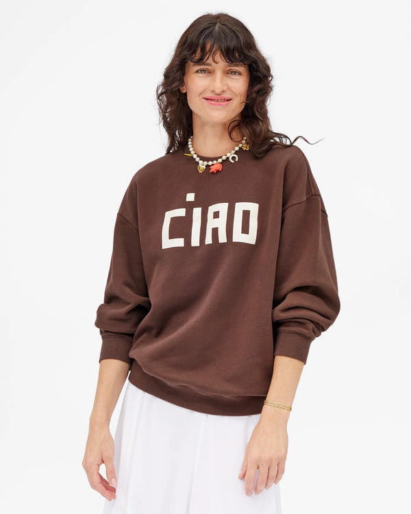 Clare V. Oversized Sweatshirt - Block Ciao Chocolate