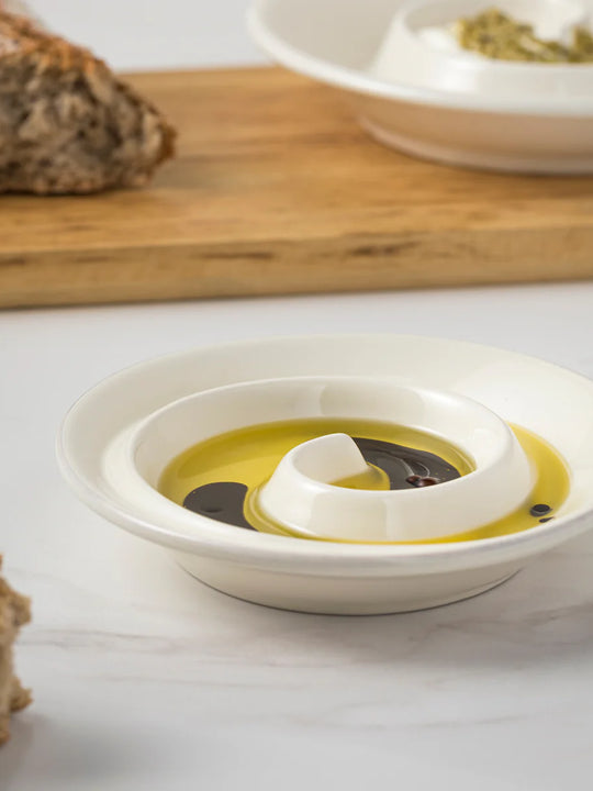 Costa Nova Small Spiral Appetizer Dish - White