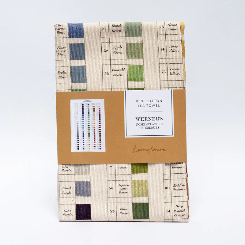 Roomytown Organic Cotton Tea Towel - Werner's Nomenclature of Colours