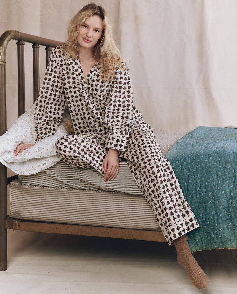 The Great The Easy Sleep Pant Cream Horse Medallion Print
