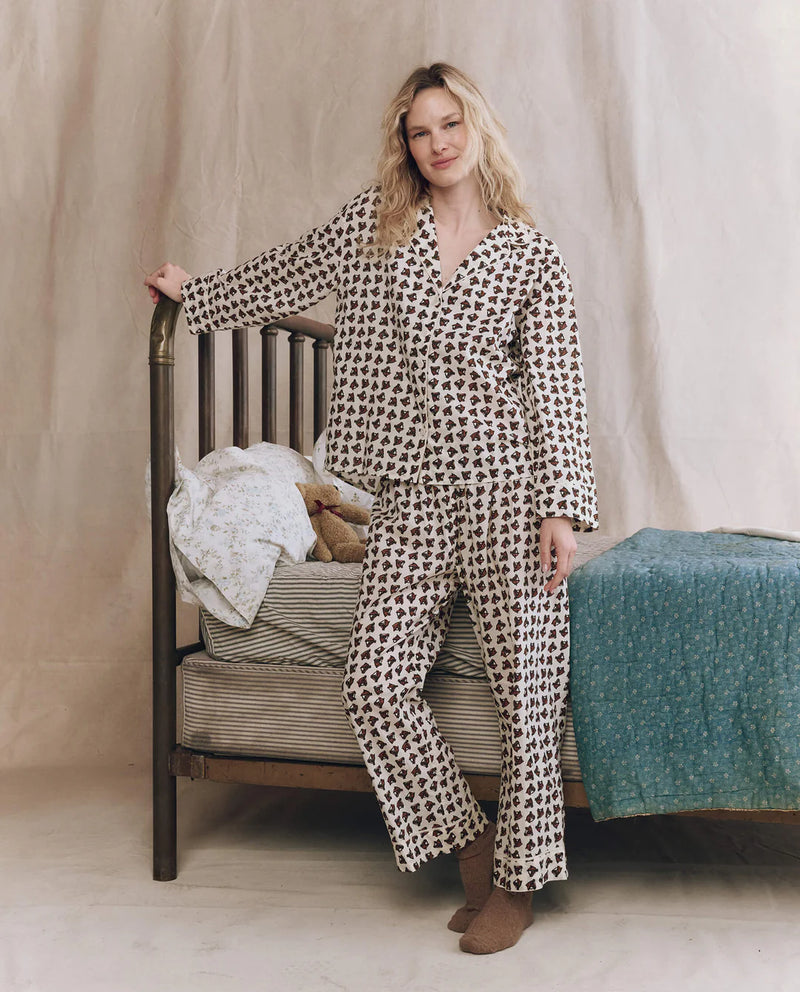 The Great The Easy Sleep Pant Cream Horse Medallion Print