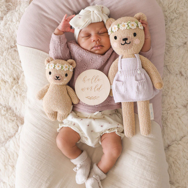 Cuddle and Kind Baby Honey Bear (Ivory Floral)