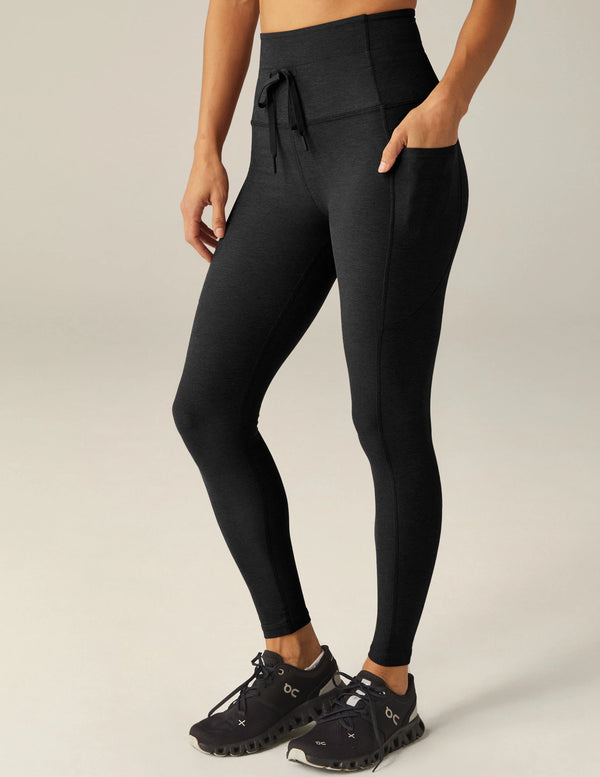Beyond Yoga Spacedye Go Pocket Midi Legging Darkest Night