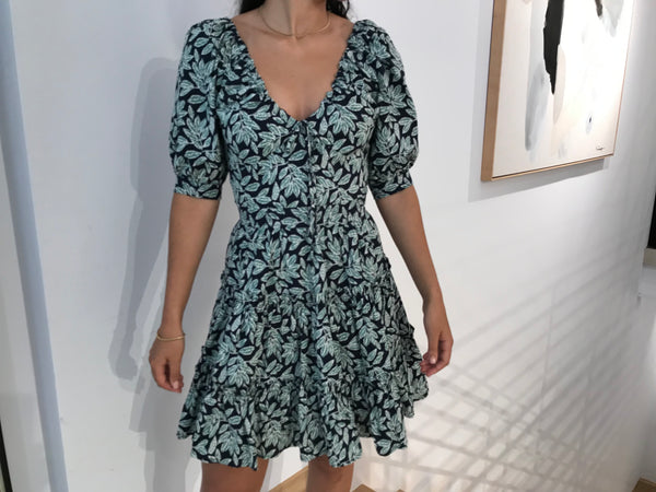 En saison Arielle Mini Dress Forest Navy