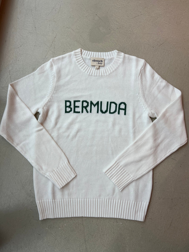 Women's Bermuda Sweater Ivory/Green