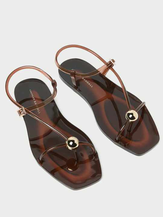 Loeffler Randall Dana Strappy Jelly Sandal Brown