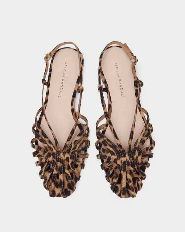 Loeffler Randall Devon Lattice Slingback Sandal Leopard