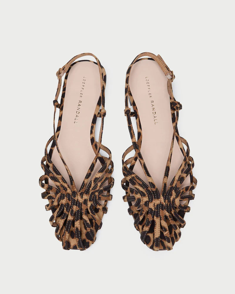 Loeffler Randall Devon Lattice Slingback Sandal Leopard