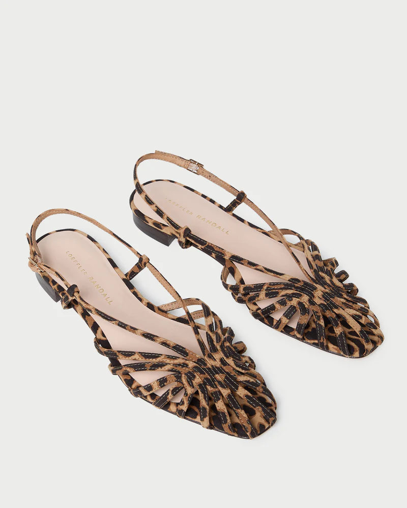 Loeffler Randall Devon Lattice Slingback Sandal Leopard