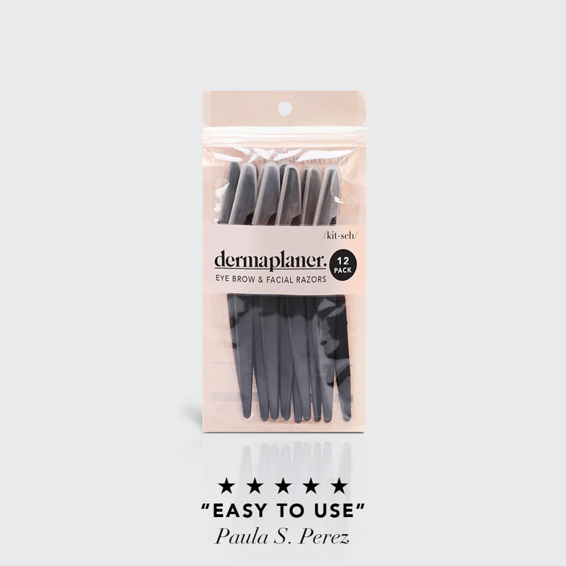 Kit.Sch Recycled Plastic Dermaplaner 12pc Set - Black