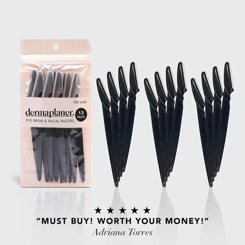 Kit.Sch Recycled Plastic Dermaplaner 12pc Set - Black