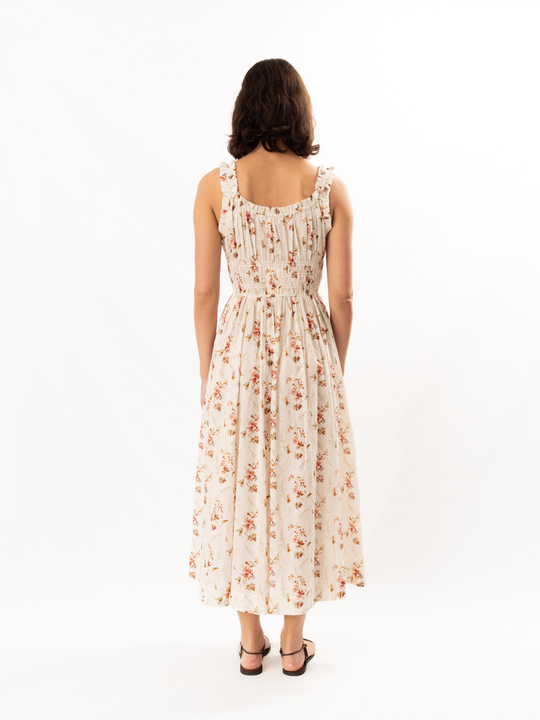 Doen Emmaretta Dress Blanc Prairie Rose