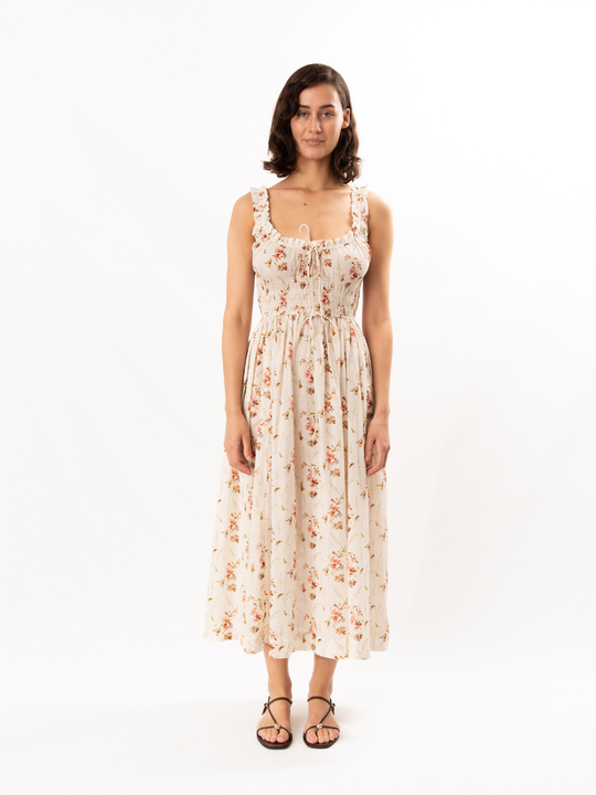 Doen Emmaretta Dress Blanc Prairie Rose