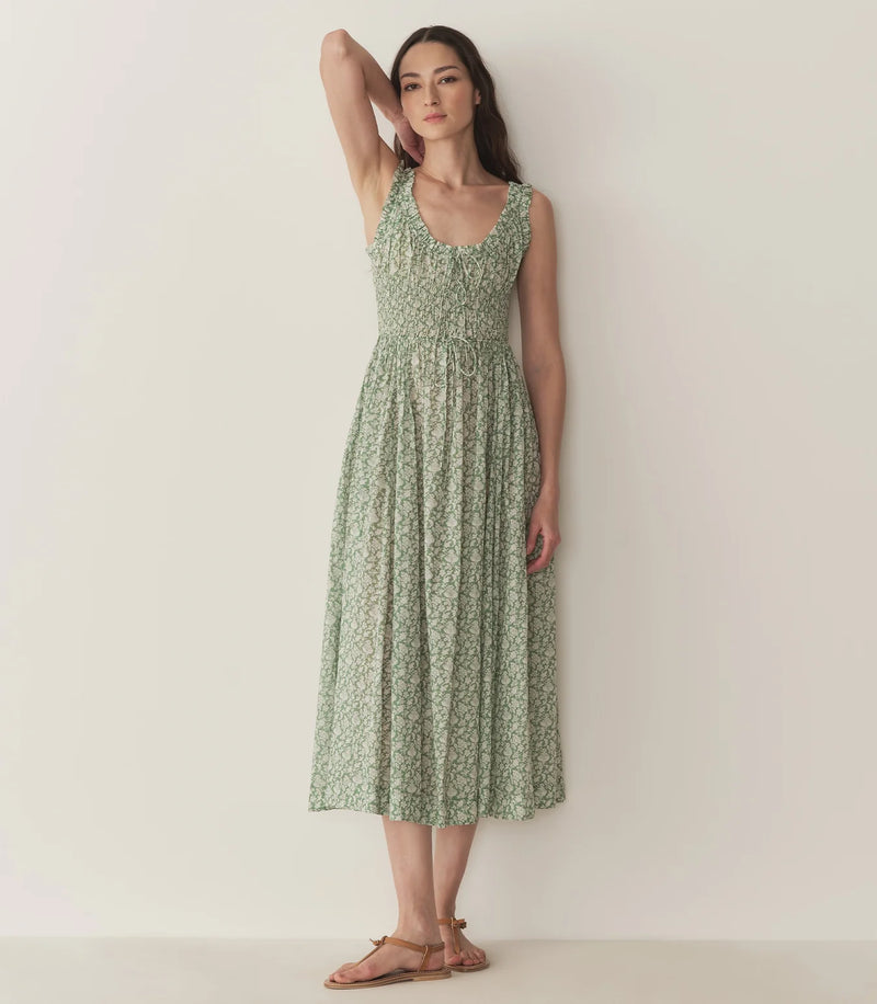 Doen Emmaretta Dress Peridot Tea Floral