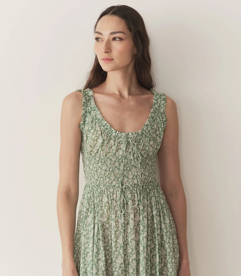 Doen Emmaretta Dress Peridot Tea Floral