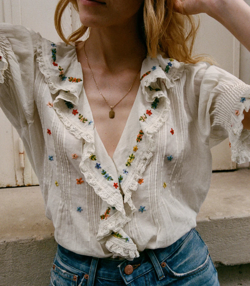 Doen Hettie Top - Sea Salt