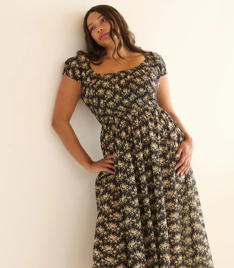 Doen Quinley Dress Noir Roiser Floral