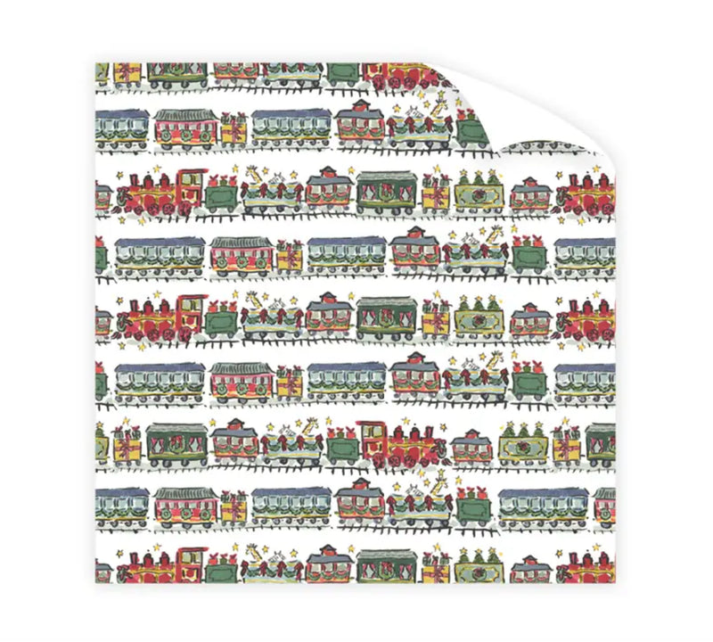 Dogwood Hill Christmas Trains Wrapping Paper Roll