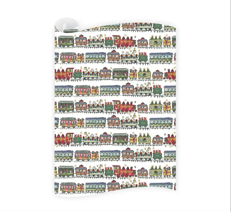 Dogwood Hill Christmas Trains Wrapping Paper Roll