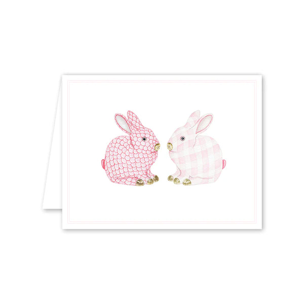 Dogwood Hill Porcelain Bunnies Pink