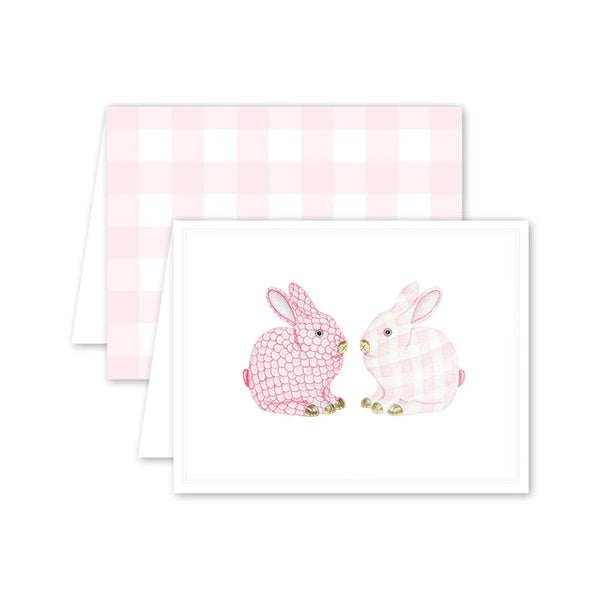 Dogwood Hill Porcelain Bunnies Pink