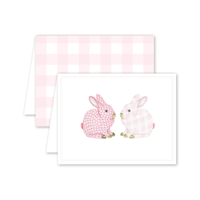 Dogwood Hill Porcelain Bunnies Pink
