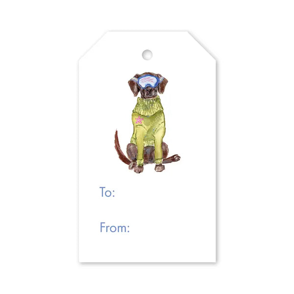 Dogwood Hill Ski Dogs Gift Tags