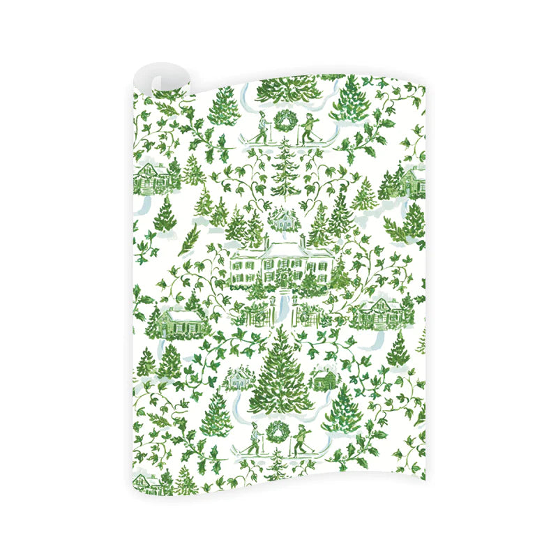 Dogwood Hill Winter Toile Wrapping Paper Roll