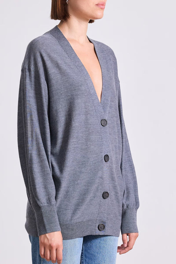 Apiece Apart Drippy Tissue Cardigan Grey