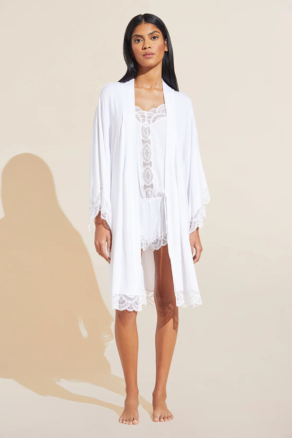 Eberjey Mariana Short Robe White