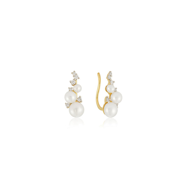 EF Collection Diamond and Pearl Ear Climber