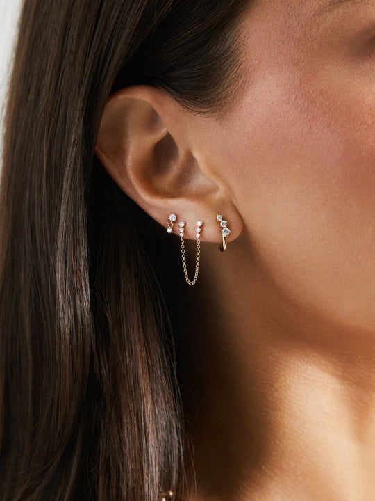 EF Collection Diamond Leila Huggie Earrings