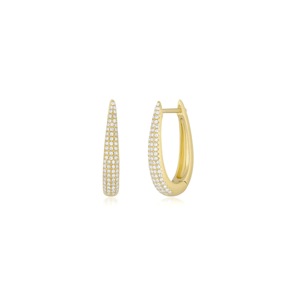 EF Collection Diamond Mini Maeve Huggie Earrings