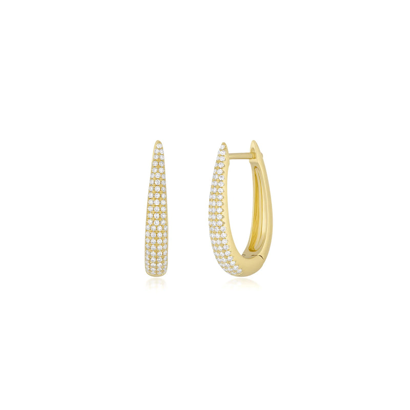 EF Collection Diamond Mini Maeve Huggie Earrings