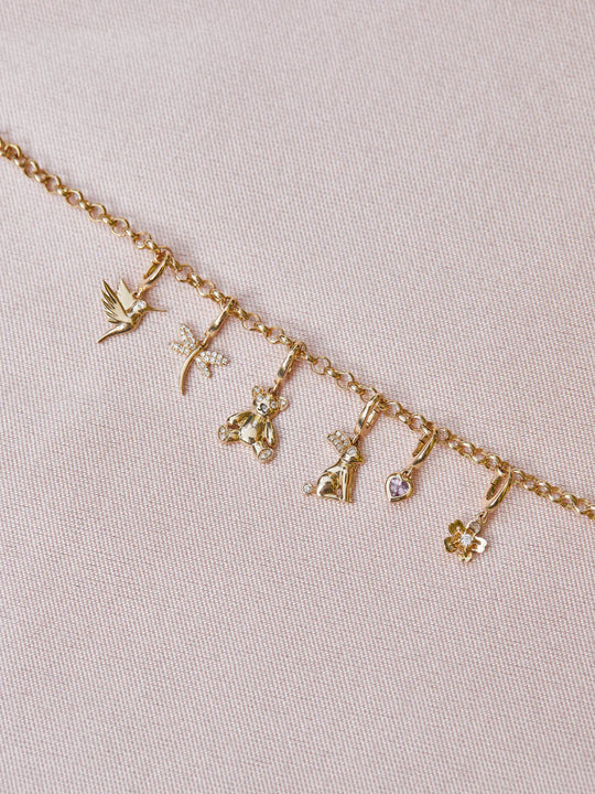 EF Collection Diamond Teddy Clip Charm