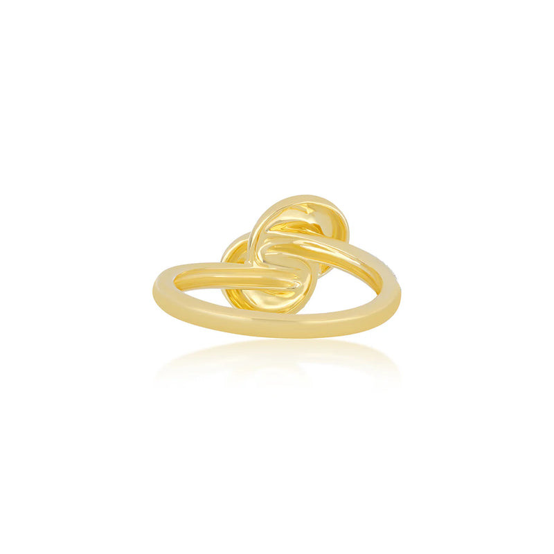 EF Collection Diamond and Gold Jumbo Love Knot Ring