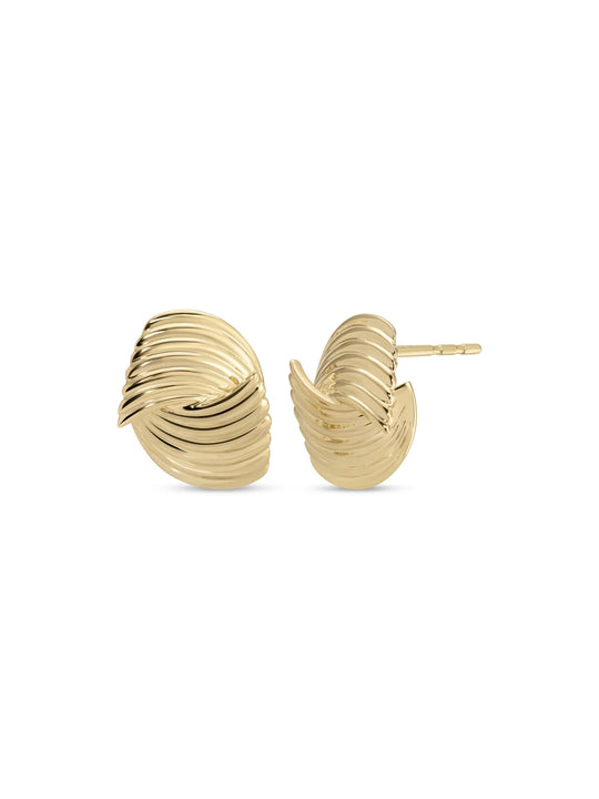 EF Collection Gold Freya Stud Earrings