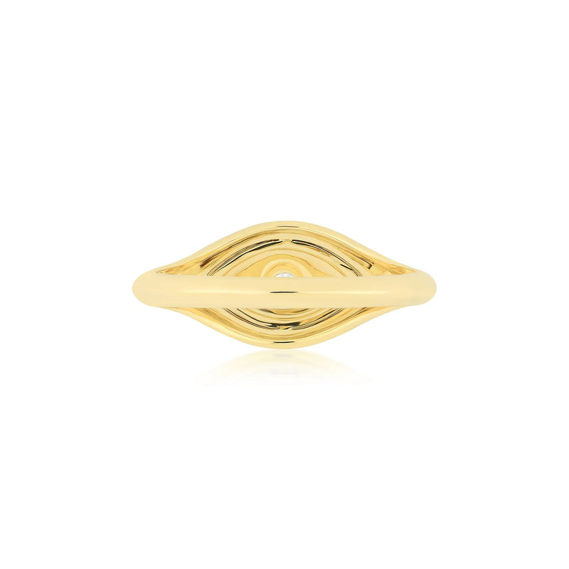 EF Collection Gold and Diamond Evil Eye Protection Ring